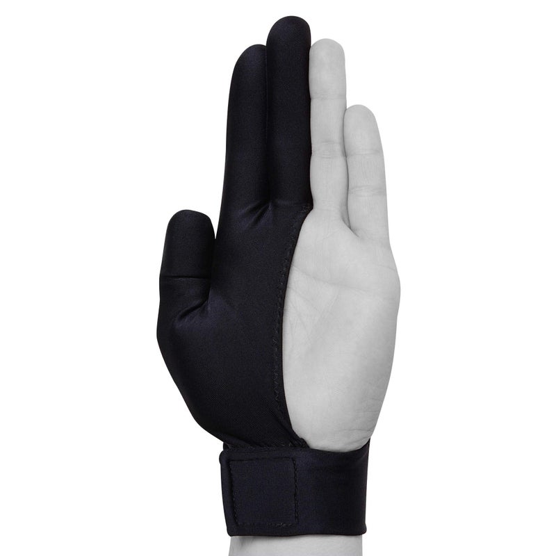 Longoni Billiard Pool CUE Glove - Black - One Size fits All (for Left Hand (Right-Handed Player)) - Image 3